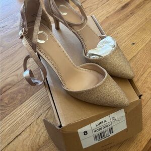 Women's Sparkling Rose Gold Heels